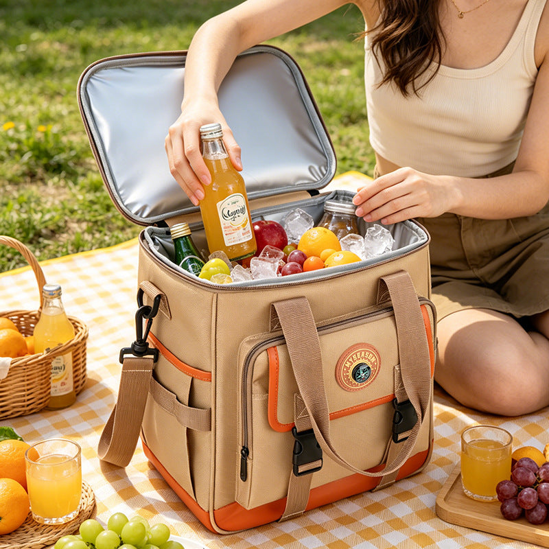 Insulated Cooler Bag for Picnics, Camping & Travel