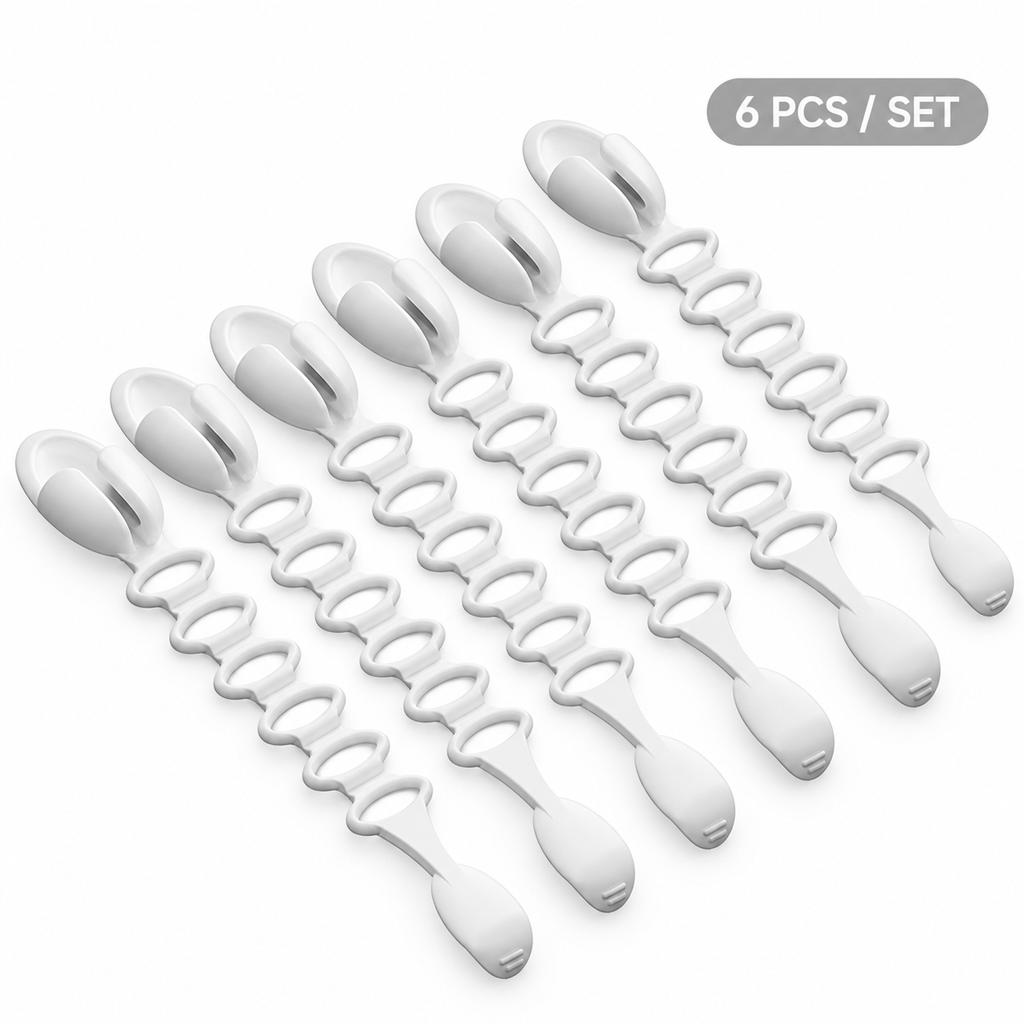 6-Pack Silicone Christmas Garland Hangers with Hooks