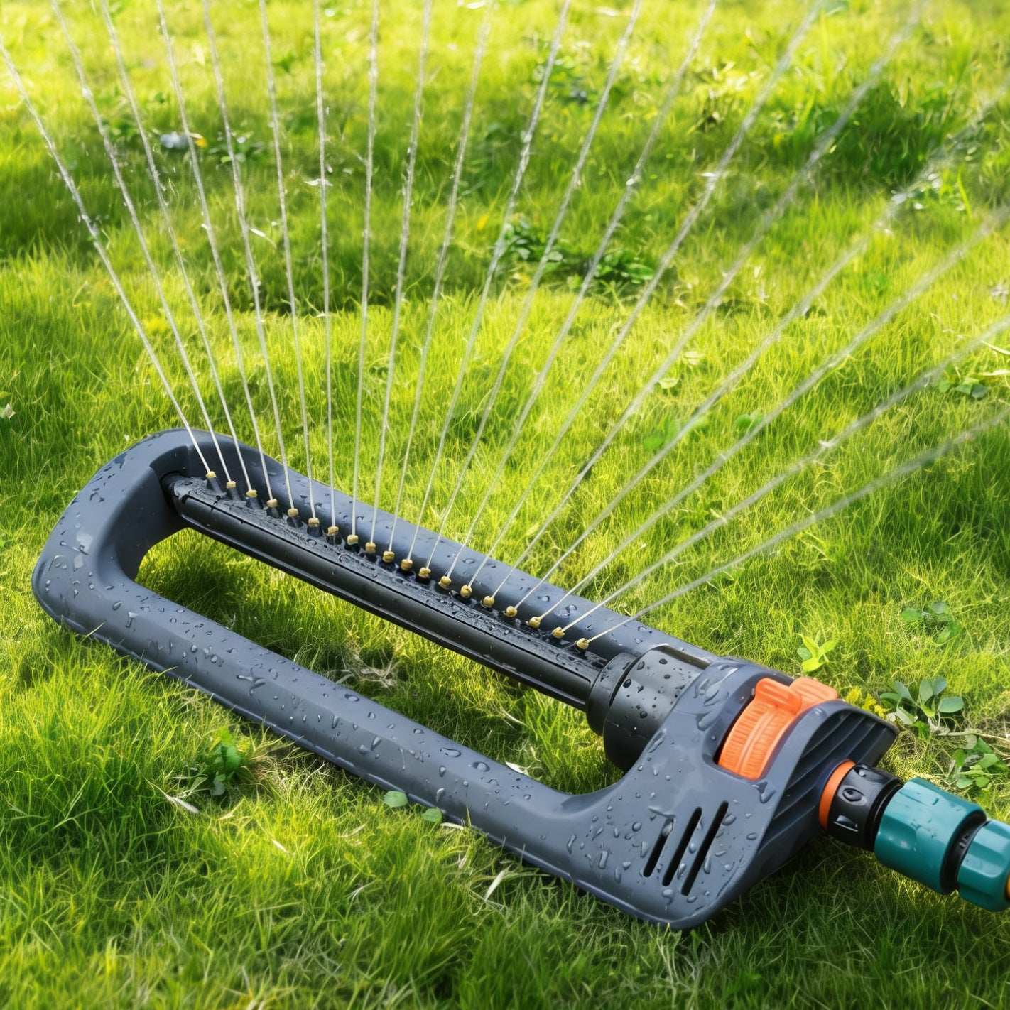 19-Hole Oscillating Lawn Sprinkler for Garden Yard Watering