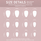 24-Piece Gold French Tip Short Almond Press-On Nails with Glue
