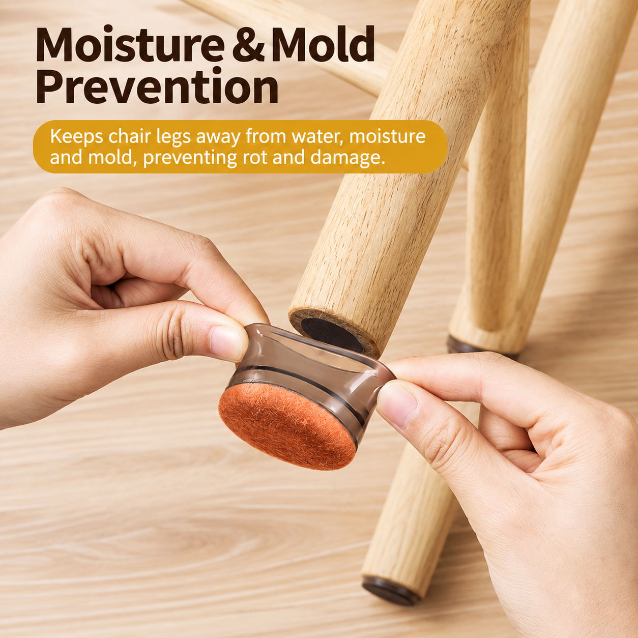 Chair Leg Floor Protectors for Hardwood Floors – Felt Furniture Leg Covers