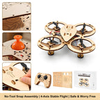 DIY Wooden RC Drone Kit – STEM Building Toy for Teens & Adults