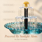 Solar Hanging Bird Bath Fountain with Two-Tier Water Cascade