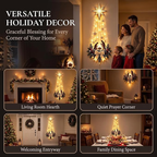 Lighted Nativity Christmas Wall Decor with Bethlehem Star