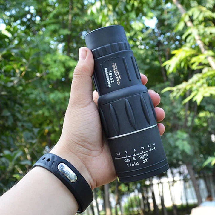 16x52 Compact Monocular Telescope with Zoom for Wildlife Viewing & Outdoor Travel