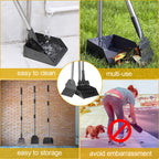 Long Handle Pet Waste Scooper Set with Rake, Spade & Tray