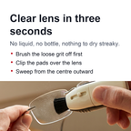 Portable Eyeglass Lens Cleaner with Dry Carbon Pads