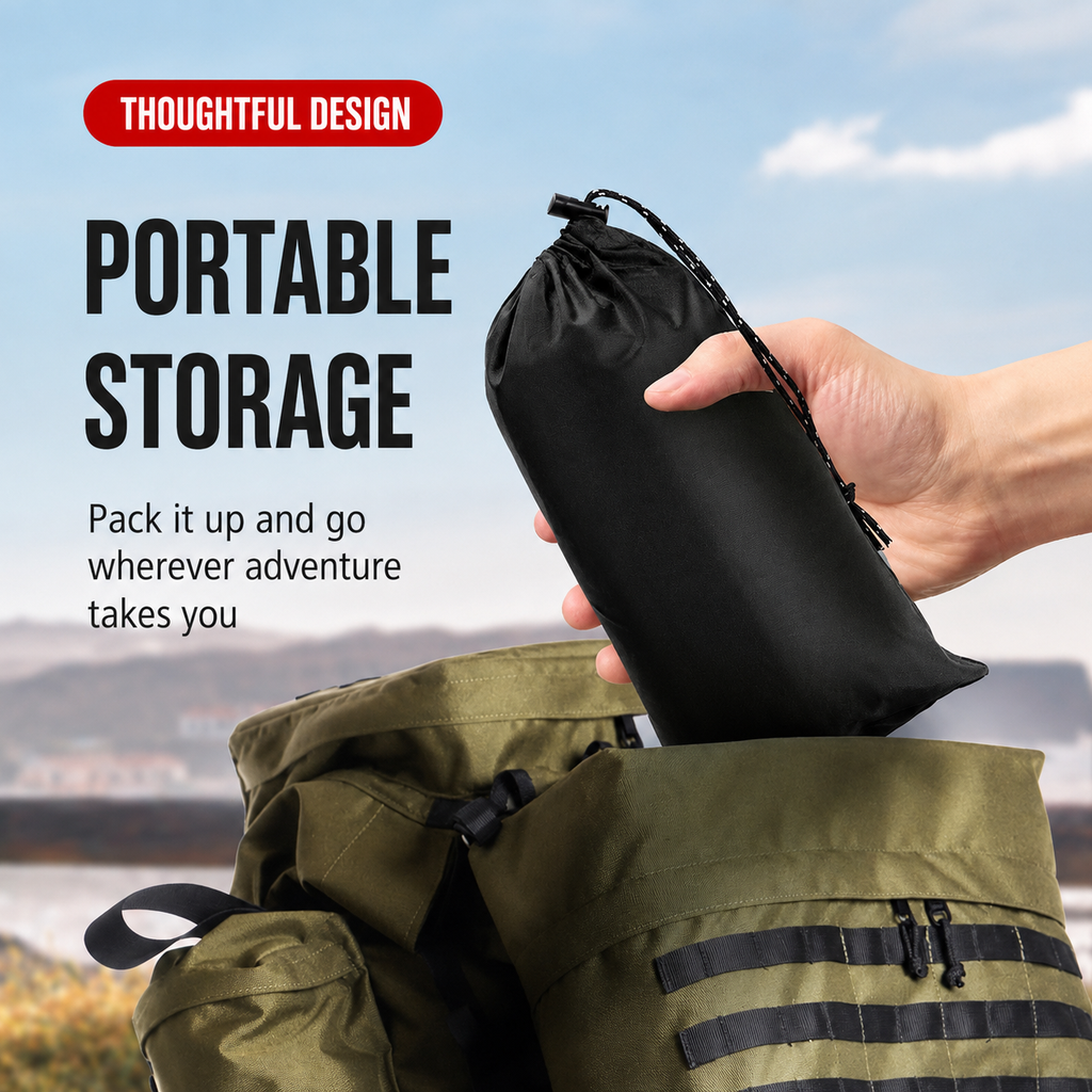 3 in 1 Waterproof Rain Poncho for Camping Hiking Backpacking