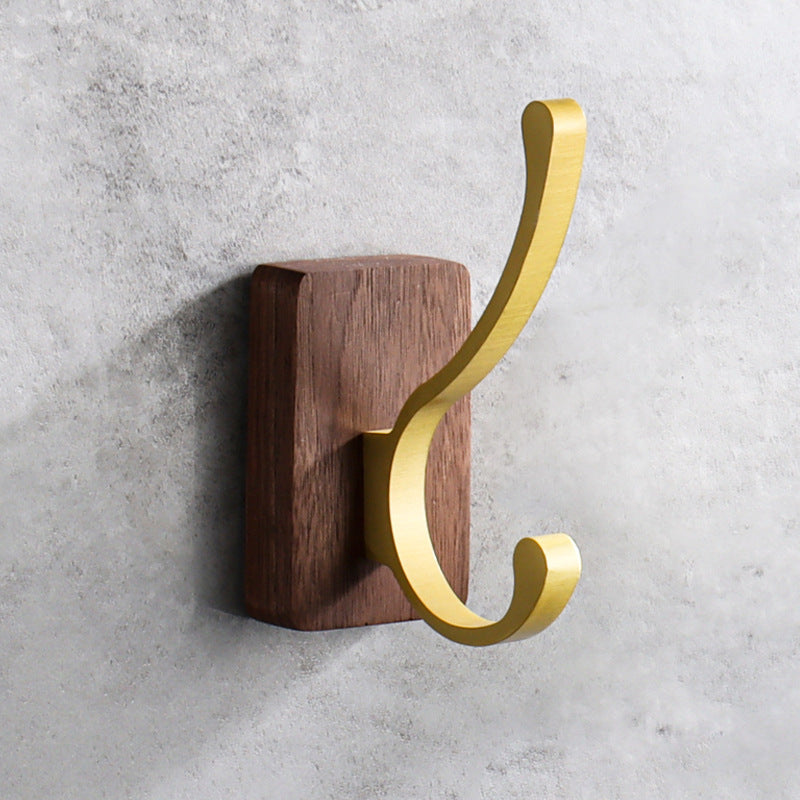 Natural Wood Hook Wall Organizer
