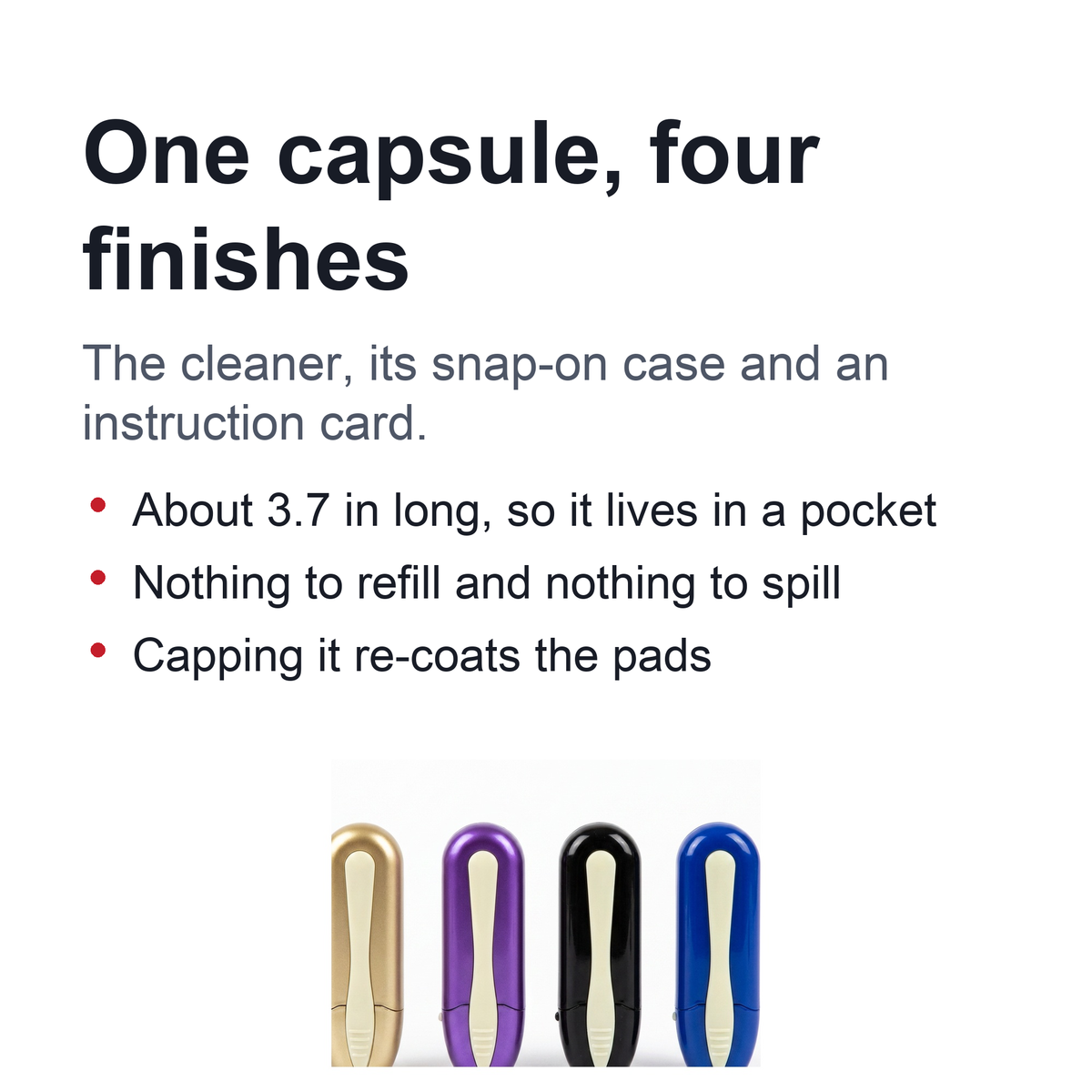 Portable Eyeglass Lens Cleaner with Dry Carbon Pads
