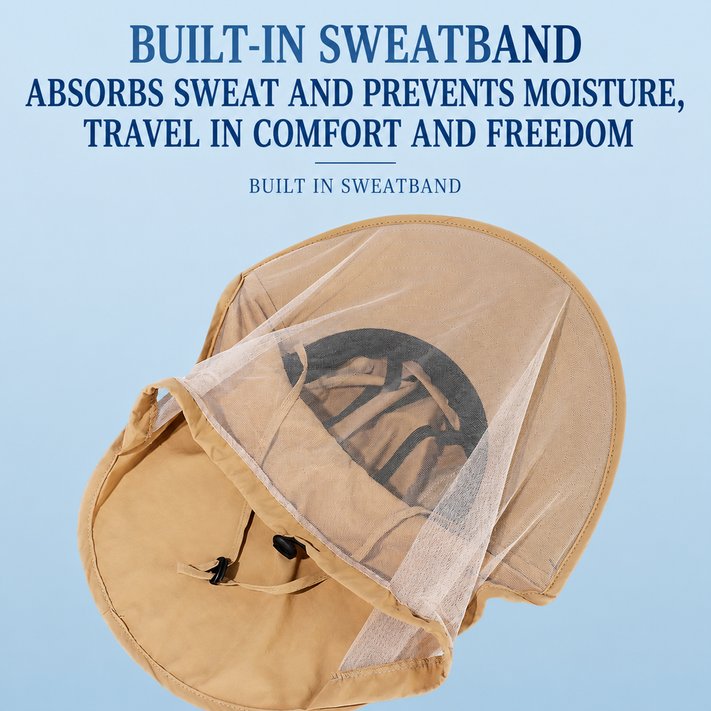 Sun Hat with Mesh Face Cover for Fishing Gardening Hiking