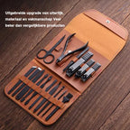 16 Piece Stainless Steel Nail Care Set with PU Leather Case