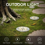 4 Pack Solar Ground Lights – 8 LED Waterproof Outdoor Solar Pathway & Garden Lights