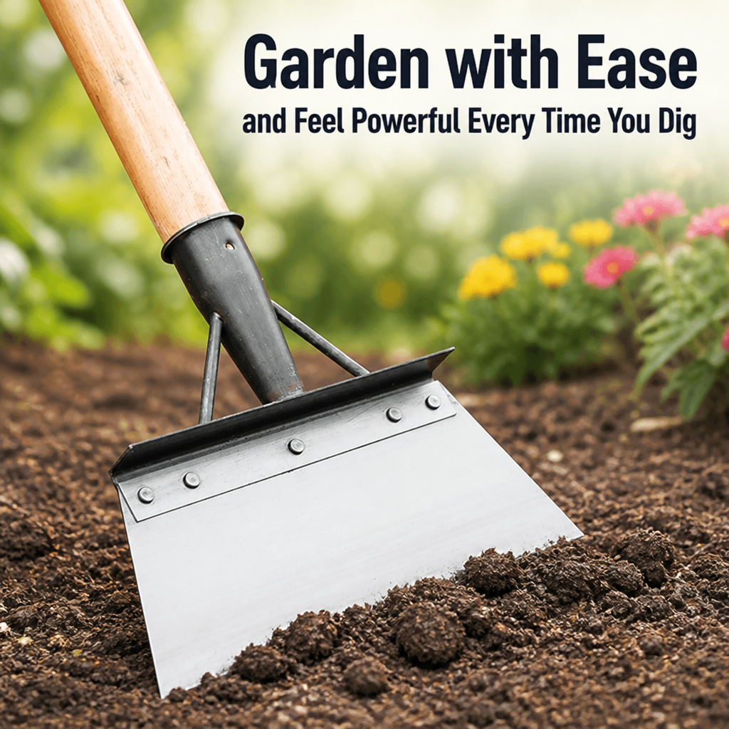 Stainless Steel Garden Hoe Scraper for Weeds Moss and Soil