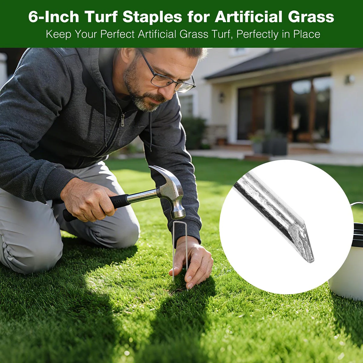 6in Turf Staples for Artificial Grass, Landscape Fabric