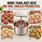 Stainless Steel 6-Hole Meatball Maker, Quick DIY Tool for Meat Balls, Fish Balls, Veggie Balls & Ice Cream