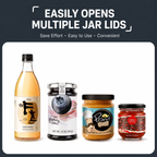 Adjustable Jar Opener with Stainless Steel Grip for Multiple Lid Sizes