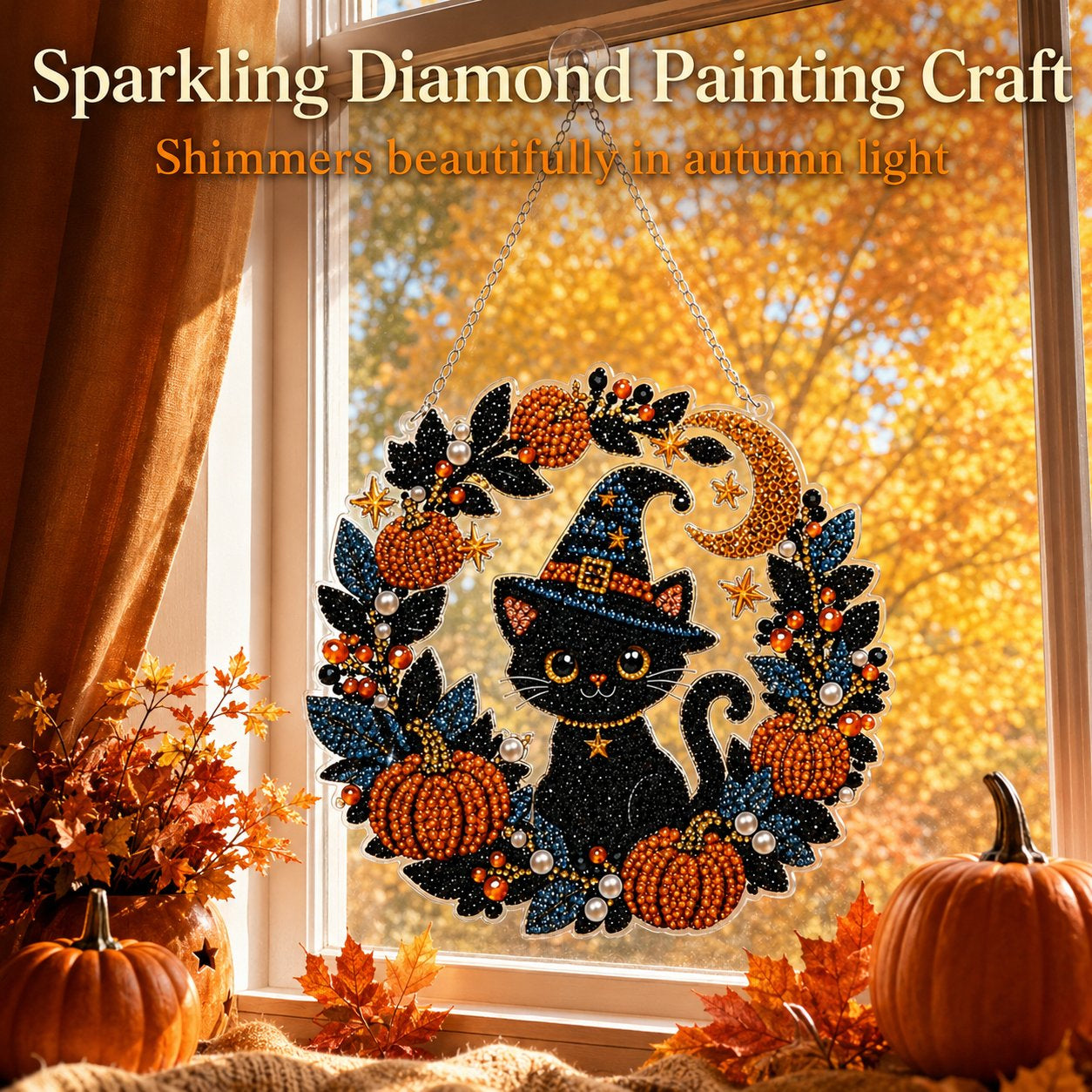 DIY Halloween Diamond Painting Hanging Ornament Kit