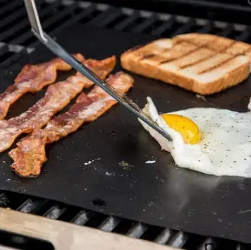 PTFE Non-Stick Grill Mat 10 Pack, Reusable BBQ Grill Mats for Gas & Charcoal Grills