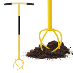 Manual Twist Tiller Garden Claw Cultivator with Detachable Handle