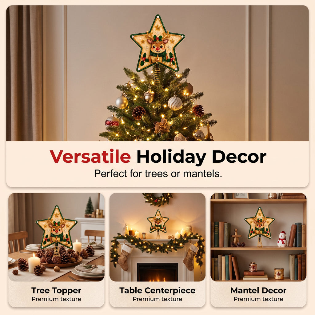 Pearl Diamond Art Christmas Tree Topper DIY Kit