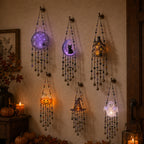Lighted Halloween Beaded Wind Chime Collection