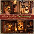 Christmas Library Lantern Bookshelf Light