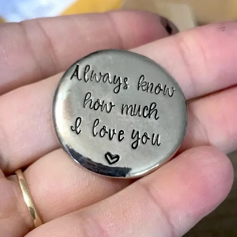 Hand Stamped Pocket Love Token – Inspirational Keepsake Gift