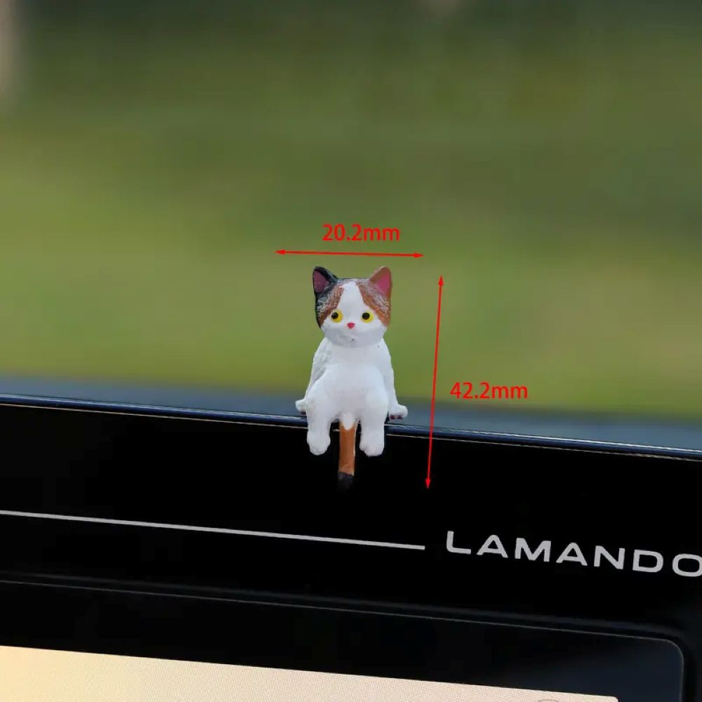 5-Piece Hand-Painted Mini Cat Figurines – Cute Desk Decor