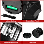 Solar Powered Rotating Lighthouse LED Garden Light Waterproof Outdoor Decor