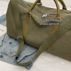 Canvas Travel Duffle Bag with Dry Wet Separation and Adjustable Shoulder Strap