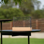 Illuminated Periodic Table with Real Elements and LED Display Base