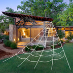 Halloween Fake Spider Web Decorations with Giant Spider
