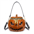 Halloween Pumpkin Bag, Pumpkin Purse with Strap for Trick or Treat