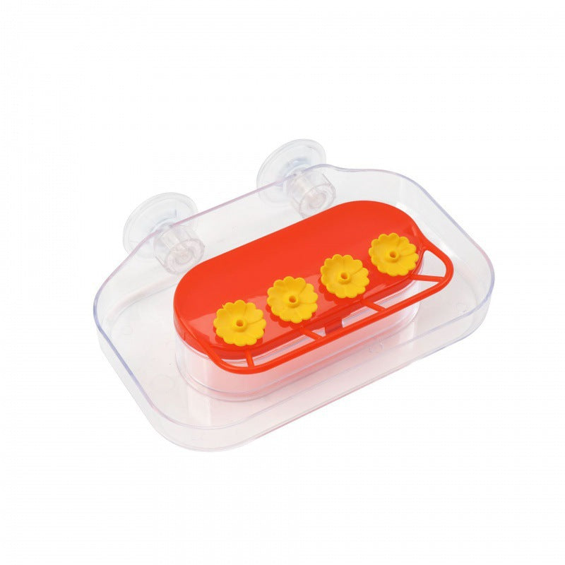 Window Nectar Hummingbird Feeder, Red/Clear Suction Cup Bird Feeder