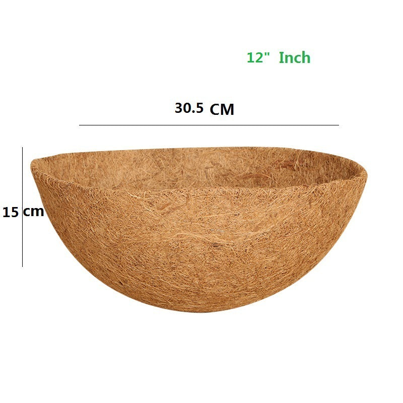 Half Round Wall Planter with Coconut Fiber Liner for Outdoor Garden