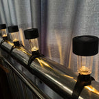 4 Pack Solar Railing Lights Warm White for Deck Fence Patio