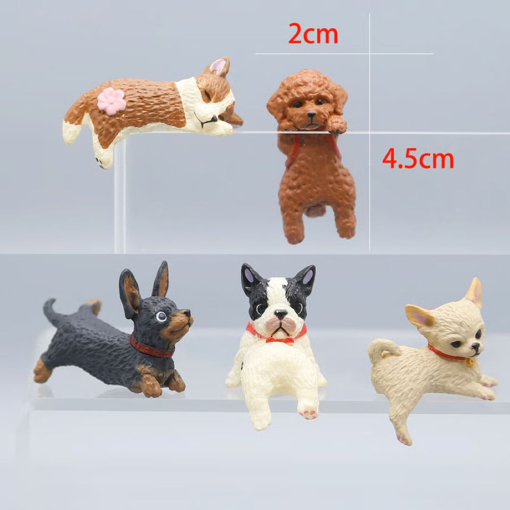 5-Piece Hand-Painted Mini Cat Figurines – Cute Desk Decor