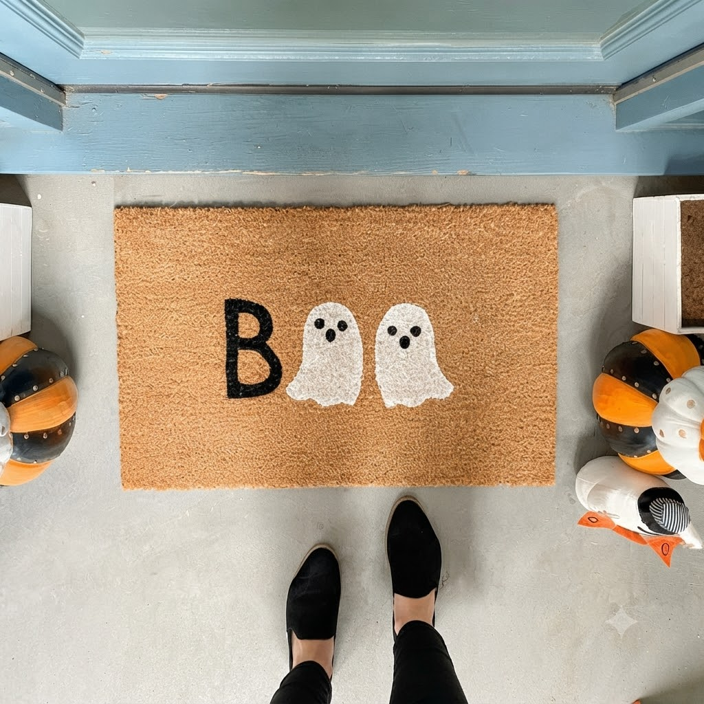 Boo Halloween Ghost Doormat
