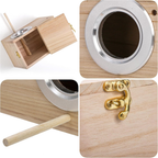 Wooden Bird Nesting Box for Parakeets, Budgies & Cockatiels