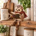 Reading Owl Figurine – Cozy Book Lover Shelf Decor & Thoughtful Gift
