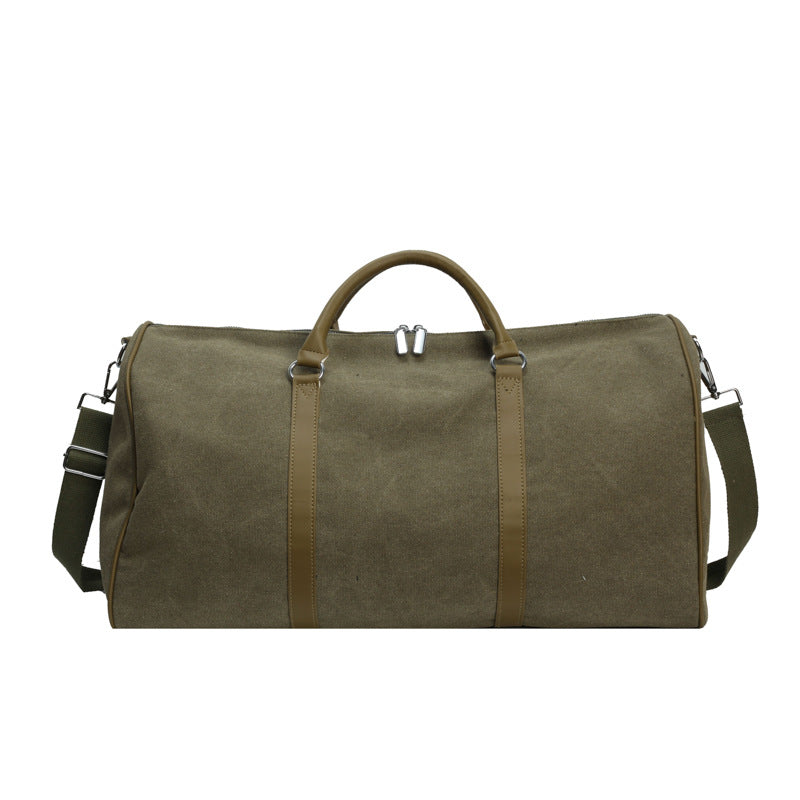 Canvas Travel Duffle Bag with Dry Wet Separation and Adjustable Shoulder Strap