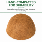 Half Round Wall Planter with Coconut Fiber Liner for Outdoor Garden