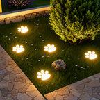 LED Solar Paw Print Light Waterproof for Garden Lawn Patio