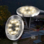 4 Pack Solar Ground Lights – 8 LED Waterproof Outdoor Solar Pathway & Garden Lights