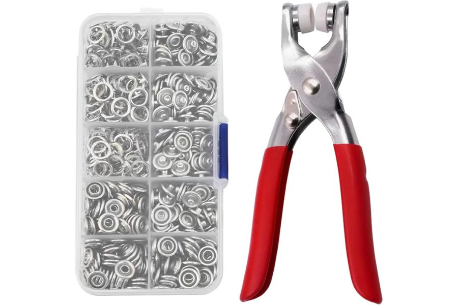 5-Claw Metal Snap Button Pliers Tool Set | Includes a complete set of tools and colored snap buttons