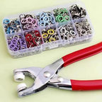 5-Claw Metal Snap Button Pliers Tool Set | Includes a complete set of tools and colored snap buttons