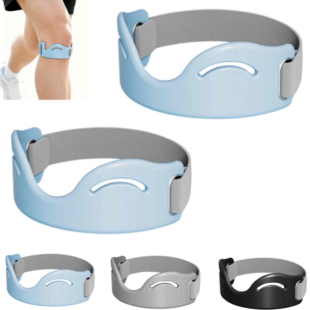Adjustable Open Patella Knee Brace with Side Supports