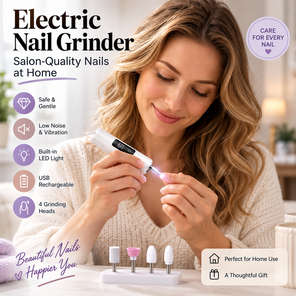 Electric Nail Grinder with LED Light for Thick & Hard Nails