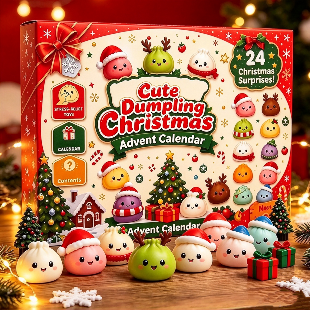 24-Day Christmas Squishy Advent Calendar – Mystery Fidget Toys